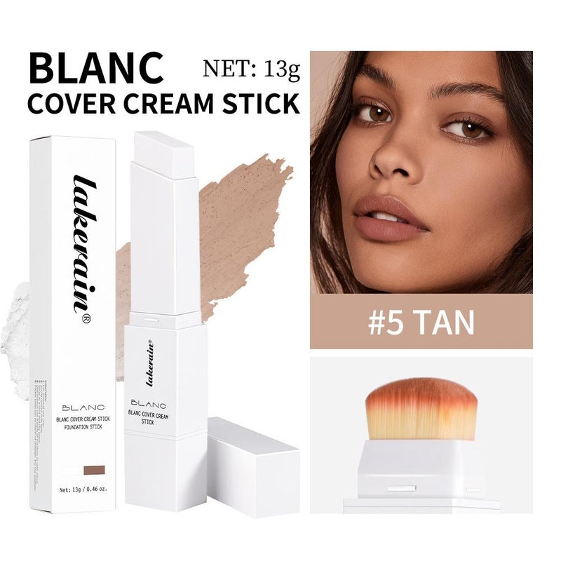 Lakerain 2-in-1 Color-Changing Foundation Stick: Hydrating, lightweight, and long-lasting without creasing.